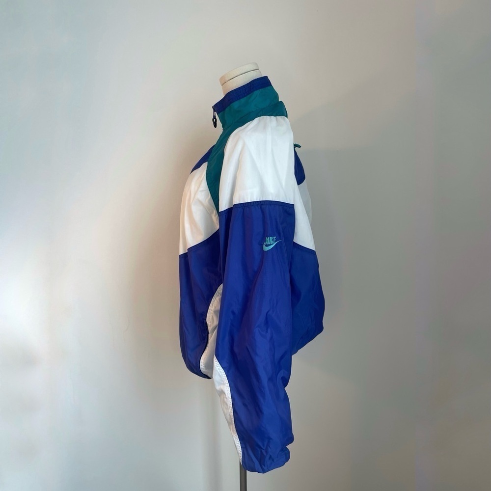Vintage 90 S Nike Windbreaker Jacket in Teal Blue Womens Size Large - Picture 2 of 4